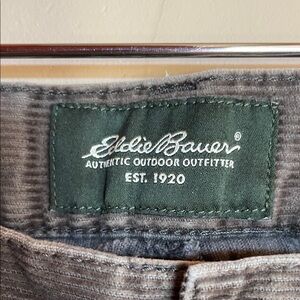 EDDY BAUER Vintage Rugged Cabin Core Western Cowboy Men's Olive Corduroy Pants